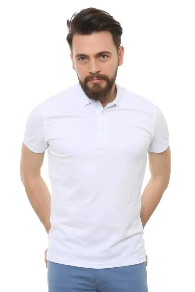 CAZADOR ERKEK 4613 POLO PİKE T-SHIRT 23YCEEO04613 BEYAZ - M