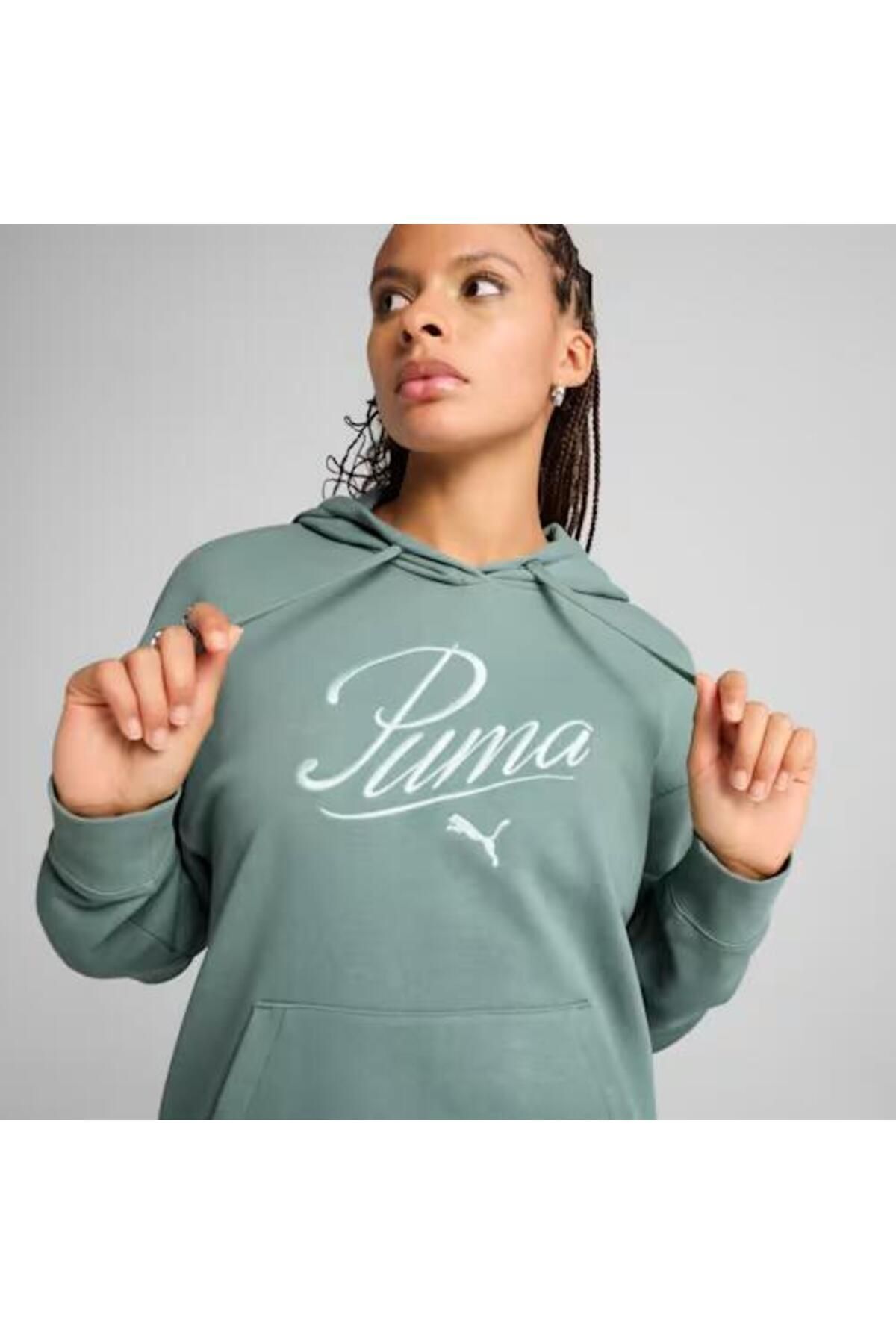 PUMA KADIN SCRIPT COMFORT HOODİE EŞOFMAN ÜST 68498330