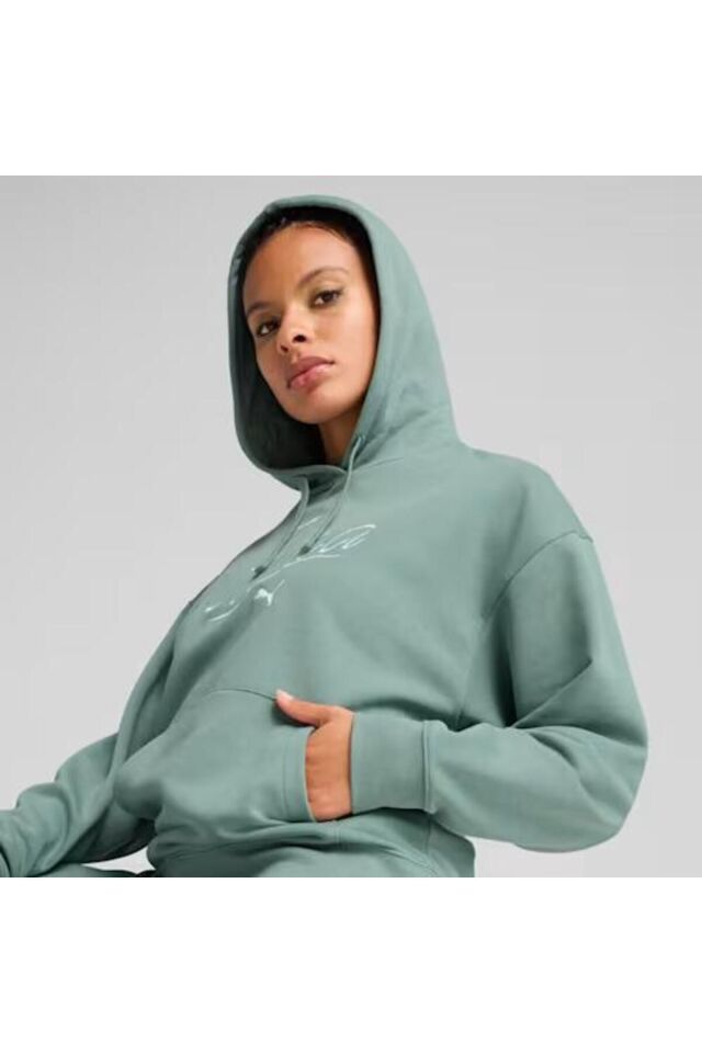 PUMA KADIN SCRIPT COMFORT HOODİE EŞOFMAN ÜST 68498330