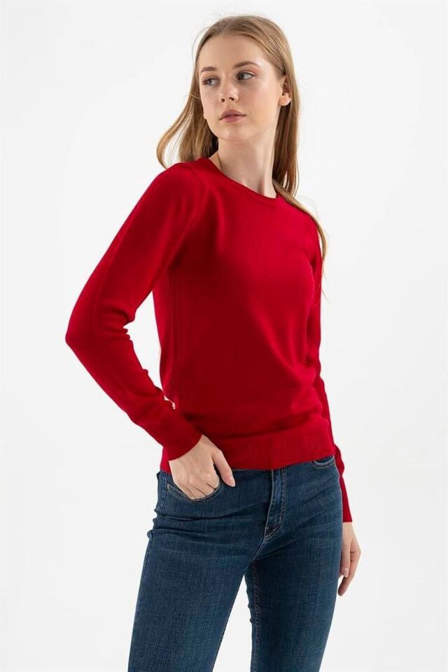 FASHION FRIENDS KADIN BİSİKLET YAKA KAZAK 23K0245K1