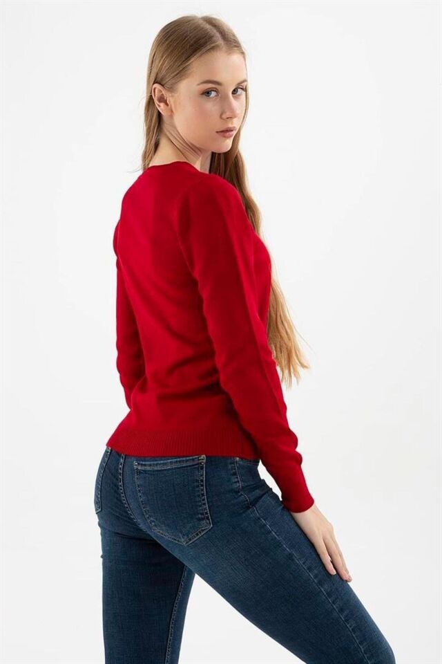 FASHION FRIENDS KADIN BİSİKLET YAKA KAZAK 23K0245K1