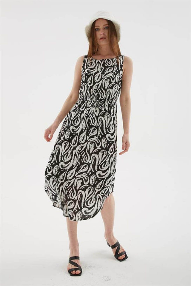 FASHION FRIENDS KADIN DESENLİ ELBİSE 25Y0154K1