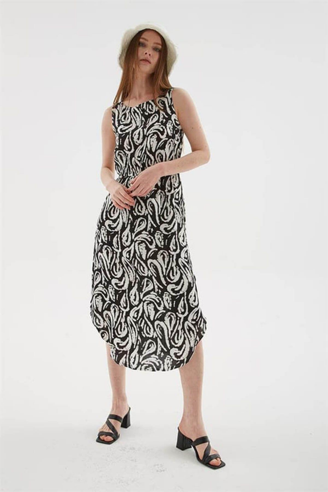 FASHION FRIENDS KADIN DESENLİ ELBİSE 25Y0154K1