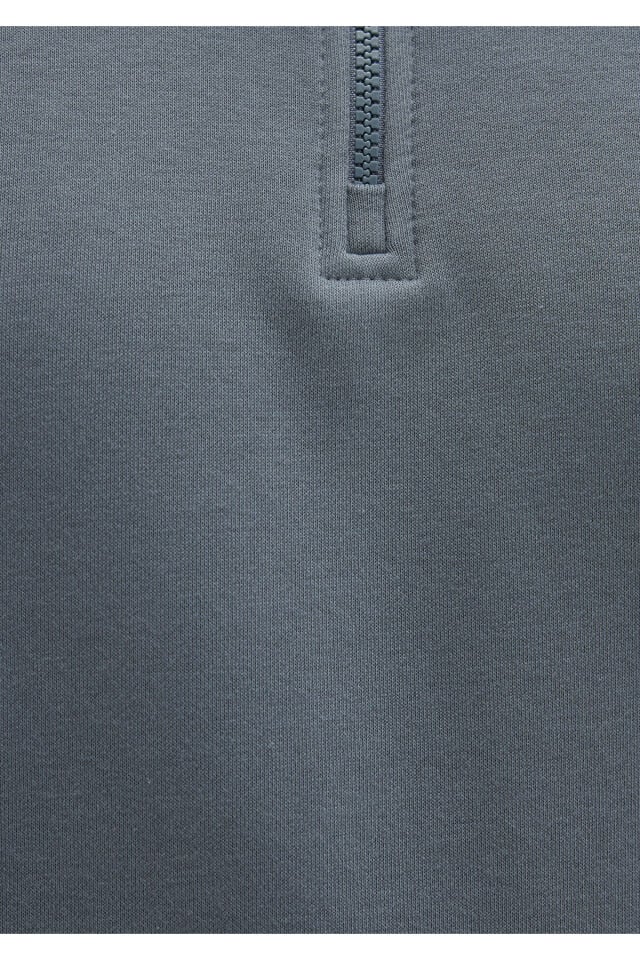MAVİ ERKEK YARIM FERMUARLI SWEATSHIRT Fırtına Gri 0S10278-80889