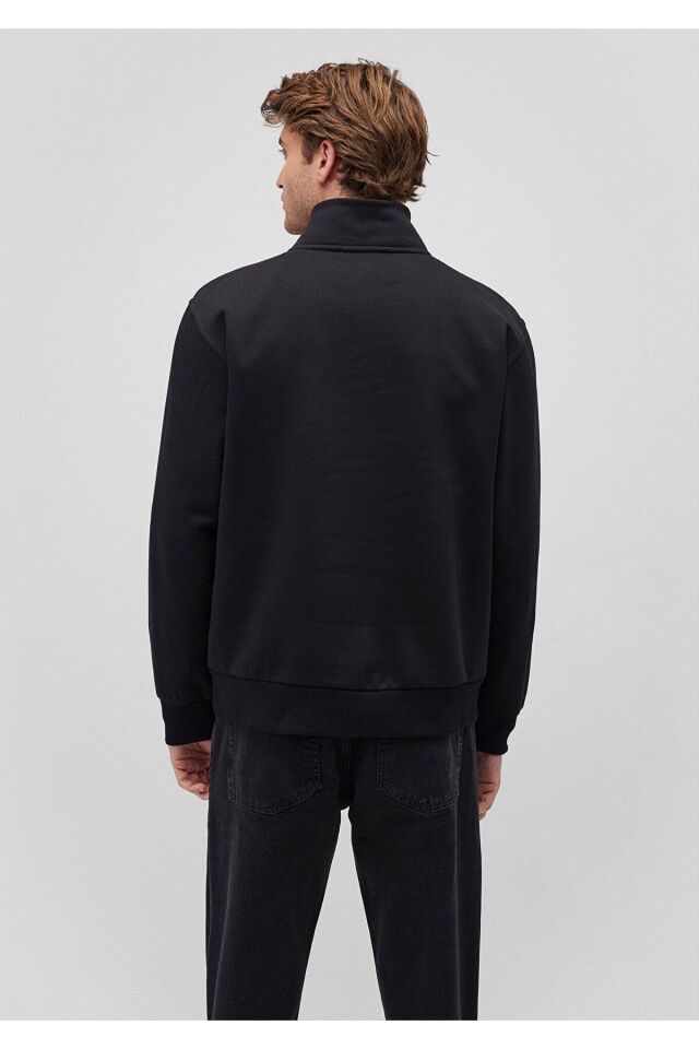 MAVİ ERKEK YARIM FERMUARLI SWEATSHIRT Siyah 0S10278-900