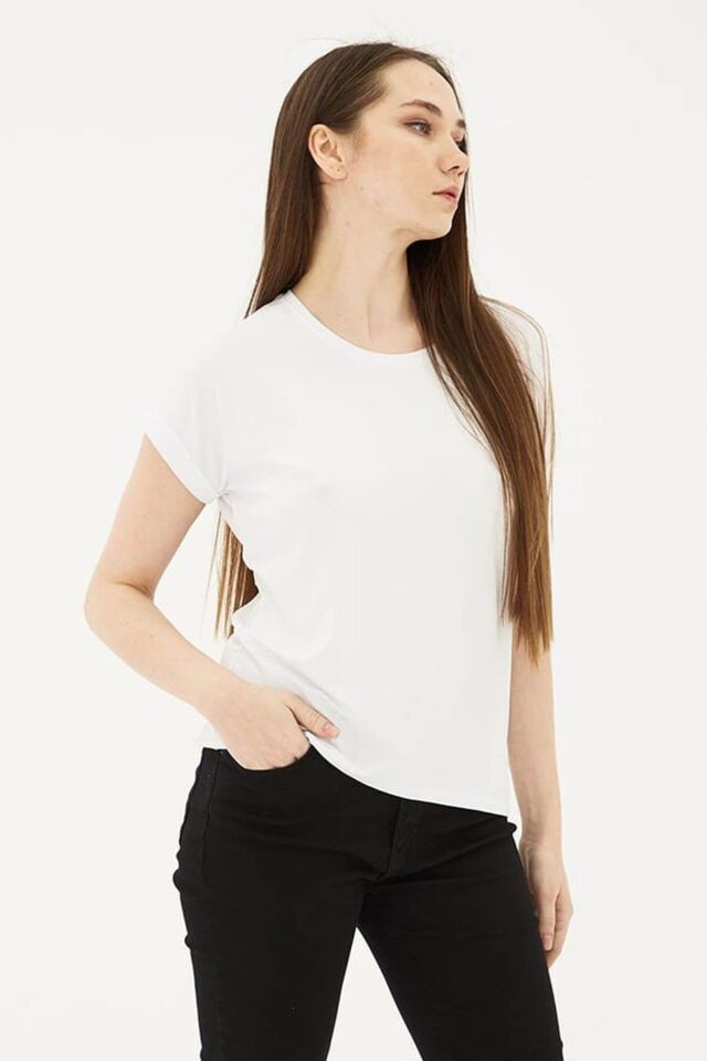 FASHION FRIENDS KADIN BİSİKLET YAKA BLUZ 25Y0194K1
