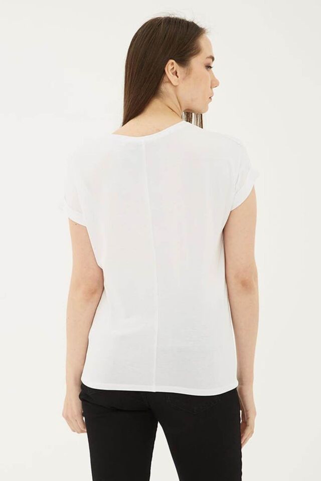 FASHION FRIENDS KADIN BİSİKLET YAKA BLUZ 25Y0194K1
