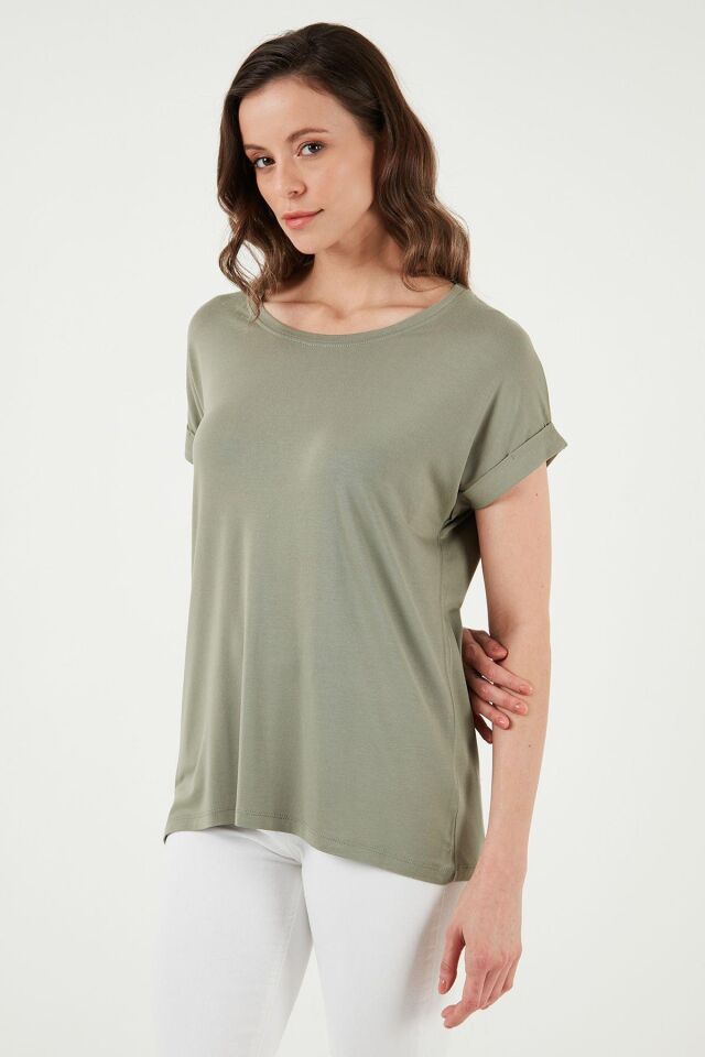 FASHION FRIENDS KADIN BİSİKLET YAKA BLUZ 25Y0194K1