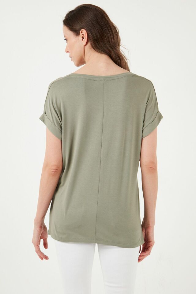 FASHION FRIENDS KADIN BİSİKLET YAKA BLUZ 25Y0194K1