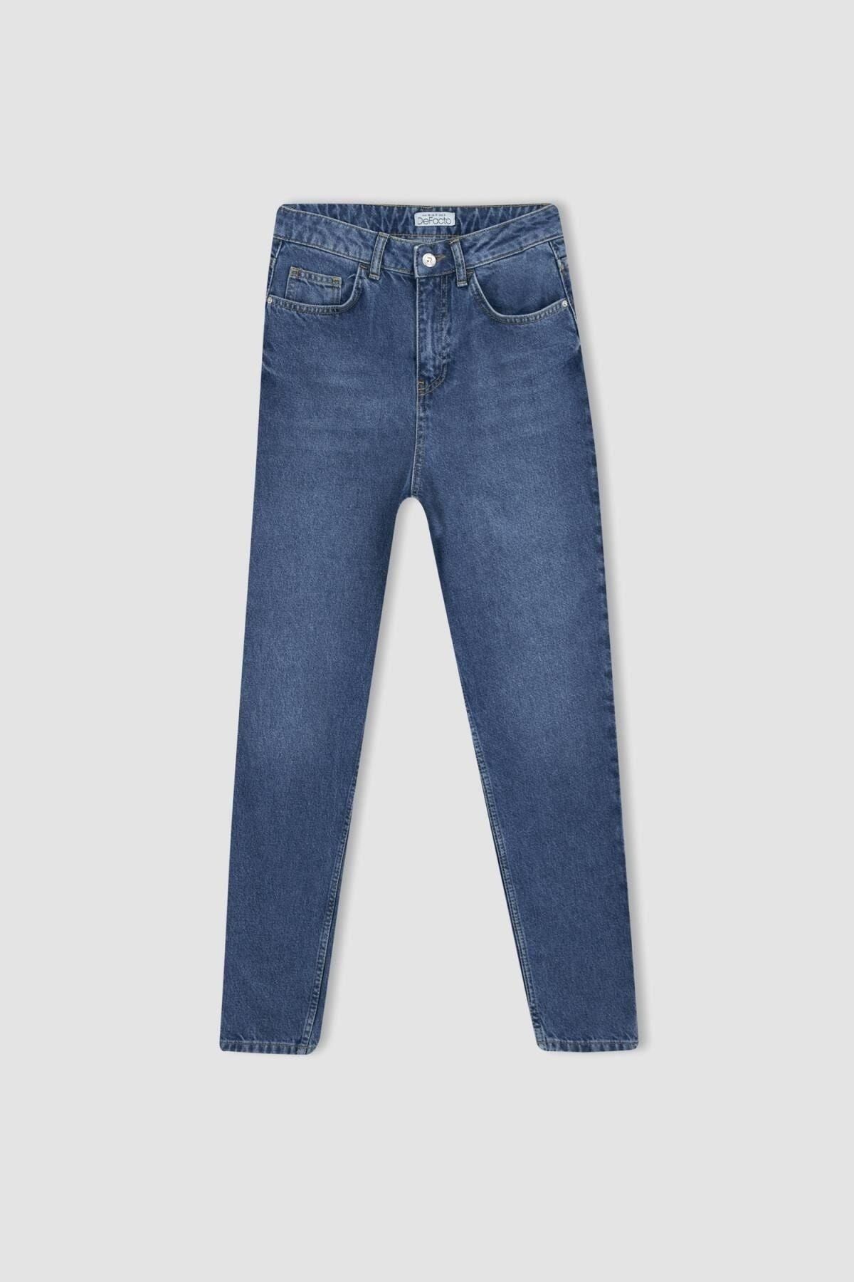 DEFACTO KADIN MOM FİT JEAN PANTOLON A0689AX