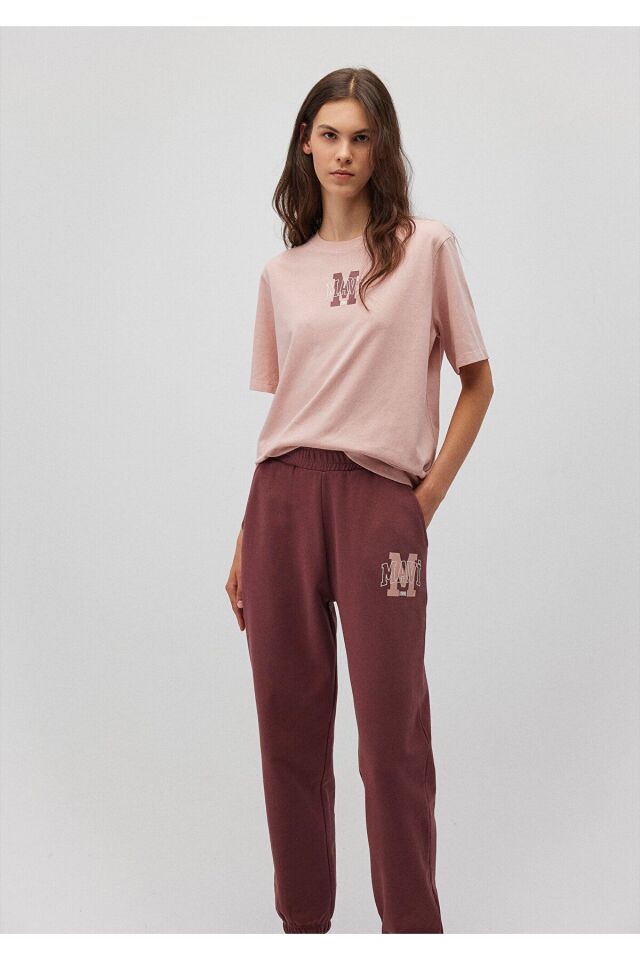 MAVİ KADIN MAVİ BASKILI TİŞÖRT Misty Rose 1612633-71164 PEMBE - XS