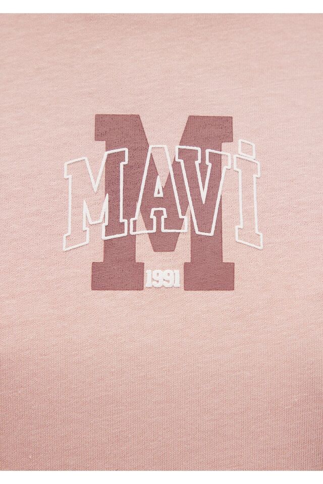 MAVİ KADIN MAVİ BASKILI TİŞÖRT Misty Rose 1612633-71164 PEMBE - XS