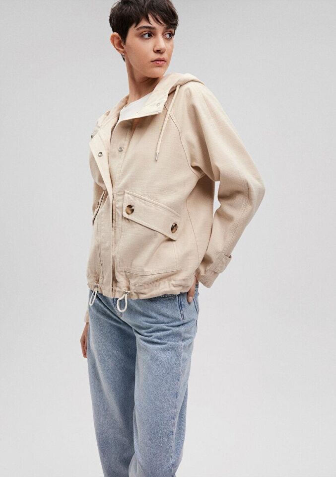 MAVİ KADIN ÇİFT CEPLİ CEKET Oyster Gray 1110025-70182