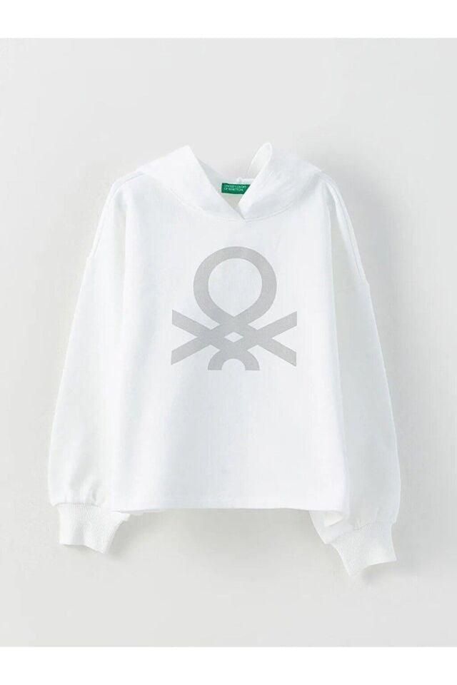 BENETTON KIZ ÇOCUK K SMU UK_BENETTON LOGOLU KAPŞONLU SWEATSHİRT 222A3J68C202K