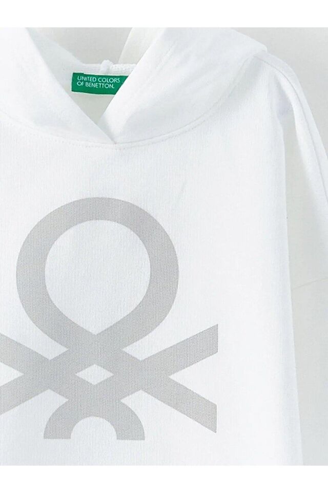 BENETTON KIZ ÇOCUK K SMU UK_BENETTON LOGOLU KAPŞONLU SWEATSHİRT 222A3J68C202K