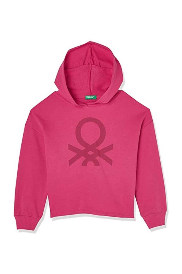BENETTON KIZ ÇOCUK K SMU UK_BENETTON LOGOLU KAPŞONLU SWEATSHİRT 222A3J68C202K