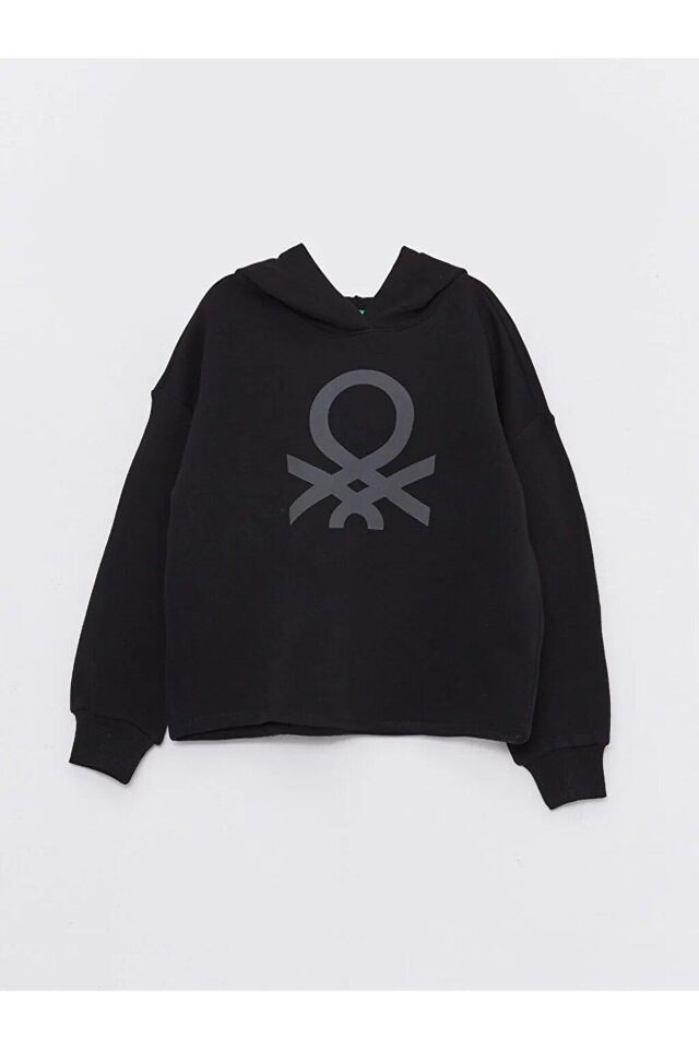 BENETTON KIZ ÇOCUK K SMU UK_BENETTON LOGOLU KAPŞONLU SWEATSHİRT 222A3J68C202K