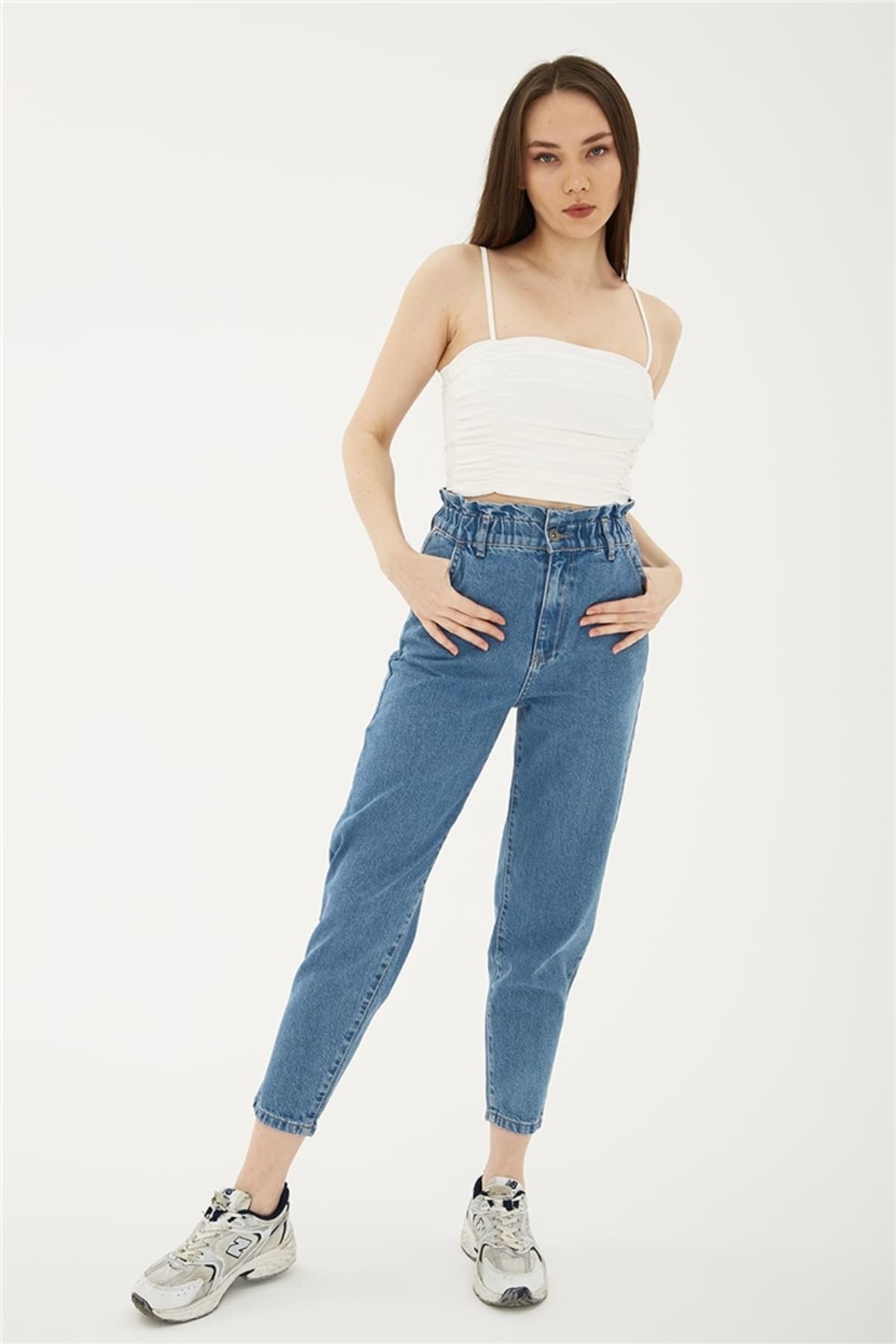 FASHION FRIENDS KADIN BAGGY DENİM PANTOLON 24Y0296K1