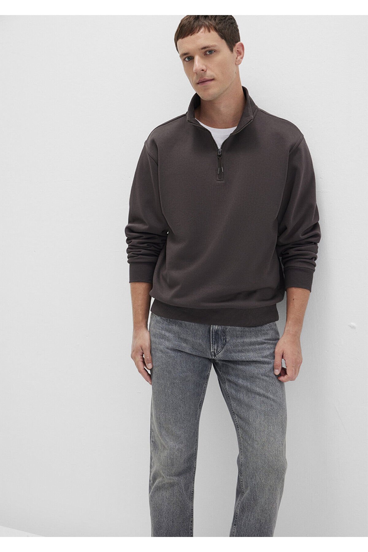 MAVİ ERKEK YARIM FERMUARLI SWEATSHIRT After Dark 0S10278-70219