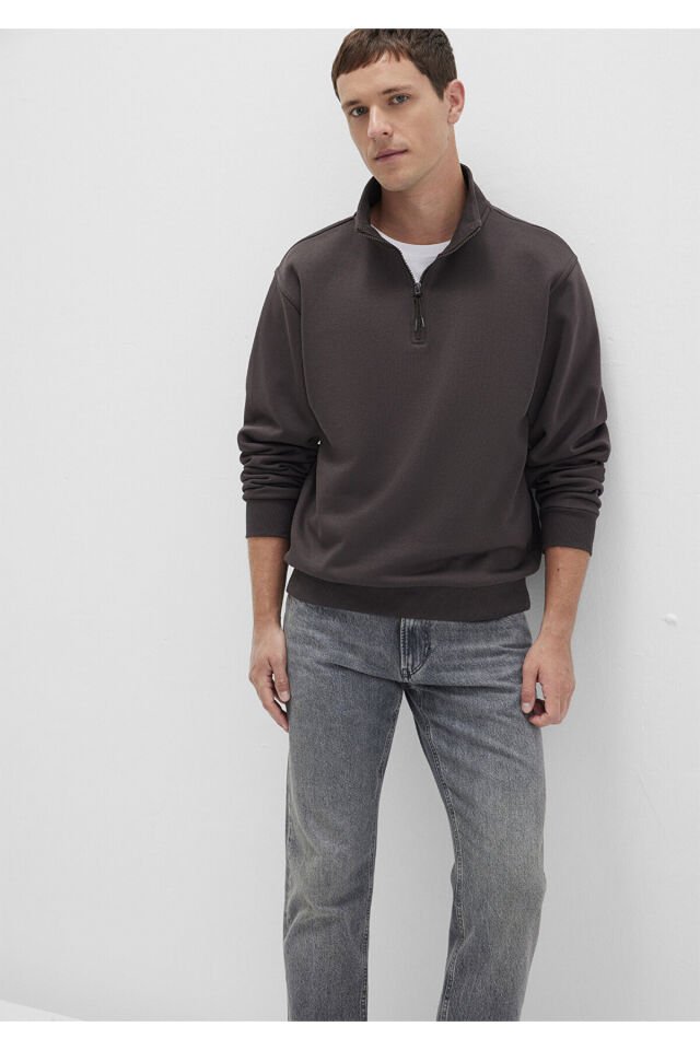 MAVİ ERKEK YARIM FERMUARLI SWEATSHIRT After Dark 0S10278-70219