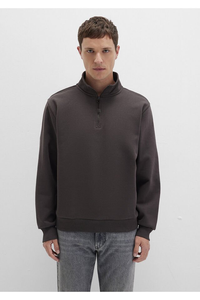 MAVİ ERKEK YARIM FERMUARLI SWEATSHIRT After Dark 0S10278-70219