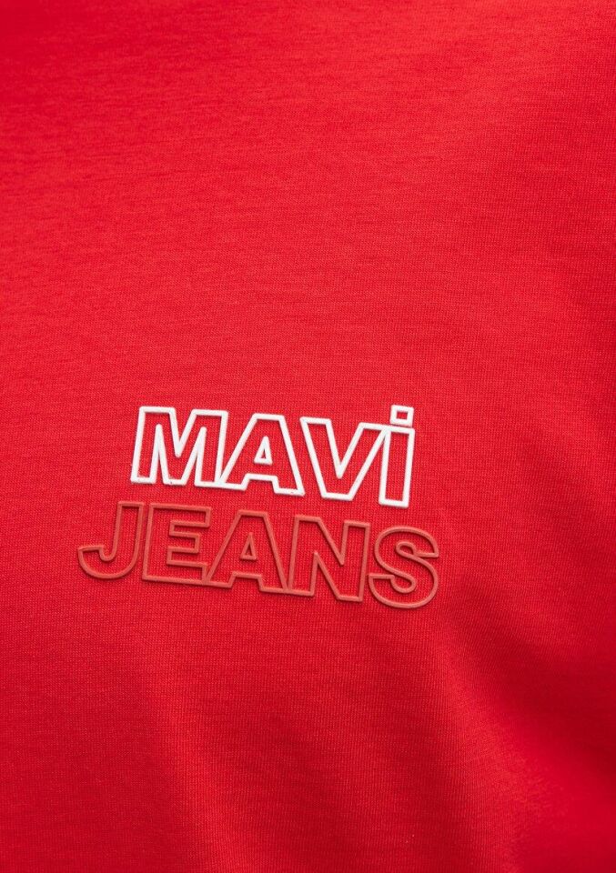 MAVİ ERKEK MAVİ BASKILI TİŞÖRT   Çin Kırmızısı 066841-33099