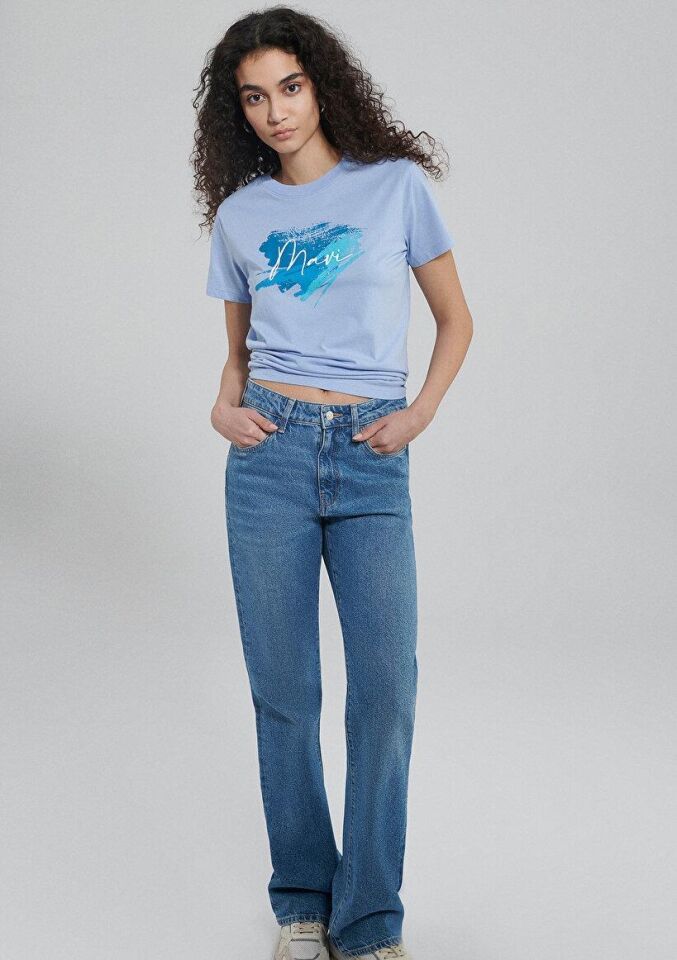 MAVİ KADIN MAVI BASKILI  TIŞORT Lavender Lustre 1612240-70827