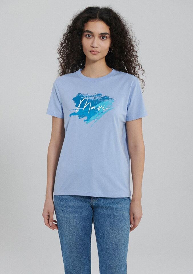 MAVİ KADIN MAVI BASKILI  TIŞORT Lavender Lustre 1612240-70827