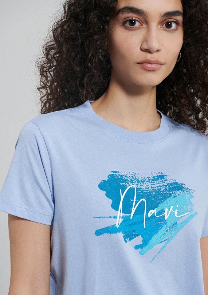 MAVİ KADIN MAVI BASKILI  TIŞORT Lavender Lustre 1612240-70827