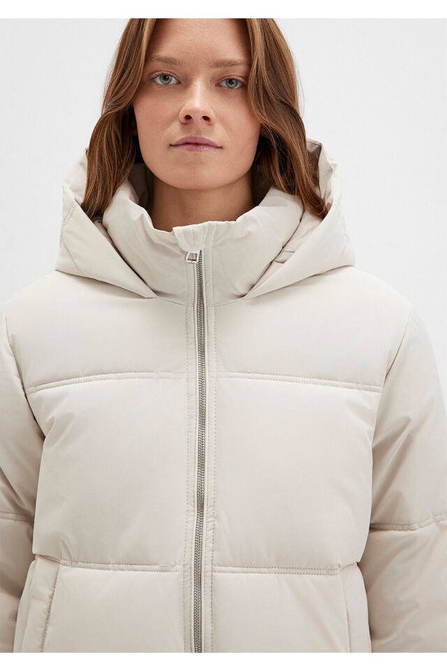 MAVİ KADIN KAPŞONLU CEKET Taş 1110445-70143