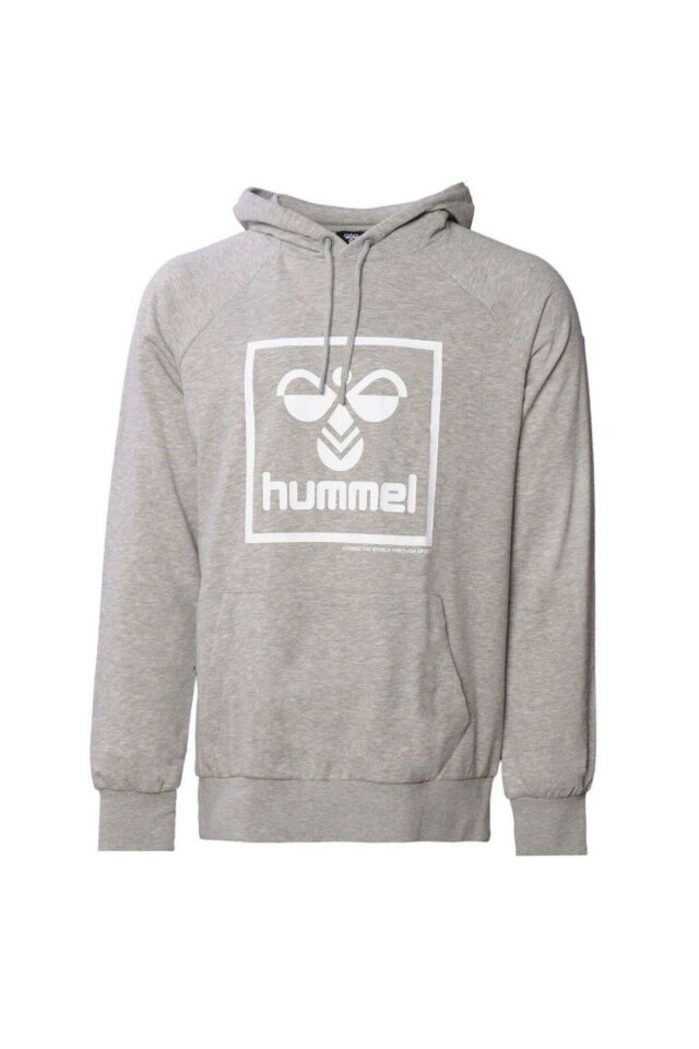 HUMMEL ERKEK HOODIE hmlT-ISAM 2.0 HOODIE 921556 GREY MELANGE - XL