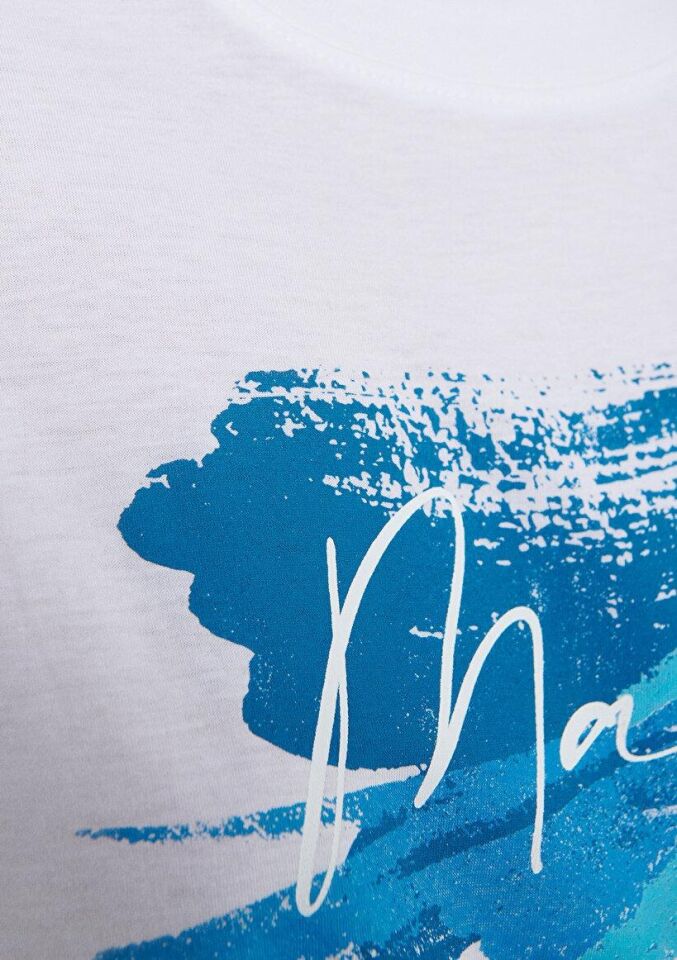 MAVİ KADIN MAVI BASKILI  TIŞORT Beyaz 1612240-620