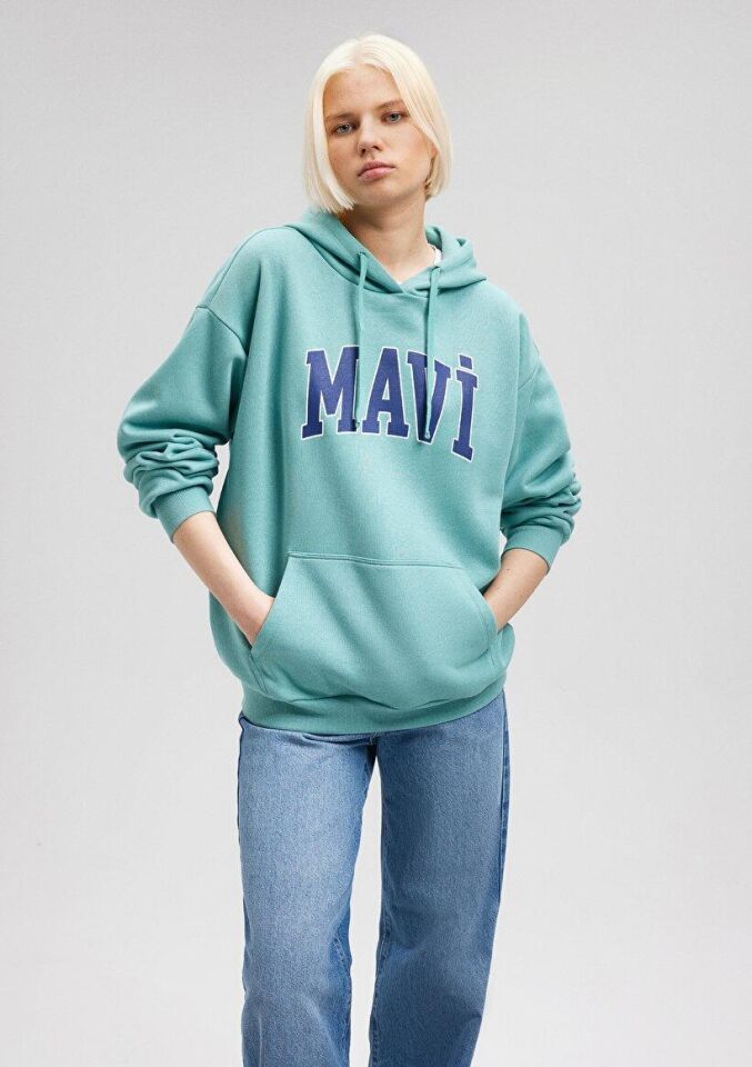 MAVİ KADIN MAVİ LOGO KAPÜŞONLU SWEATSHIRT Bristol B 1600361-71823