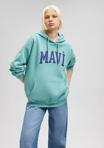 MAVİ KADIN MAVİ LOGO KAPÜŞONLU SWEATSHIRT Bristol B 1600361-71823