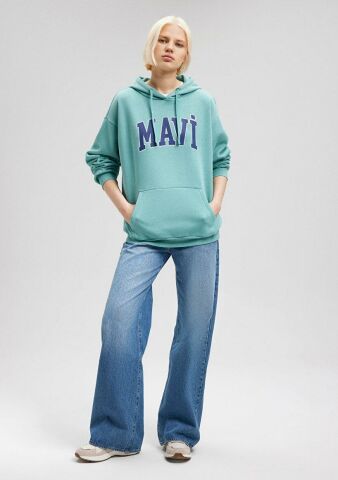 MAVİ KADIN MAVİ LOGO KAPÜŞONLU SWEATSHIRT Bristol B 1600361-71823