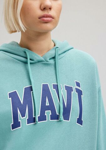 MAVİ KADIN MAVİ LOGO KAPÜŞONLU SWEATSHIRT Bristol B 1600361-71823