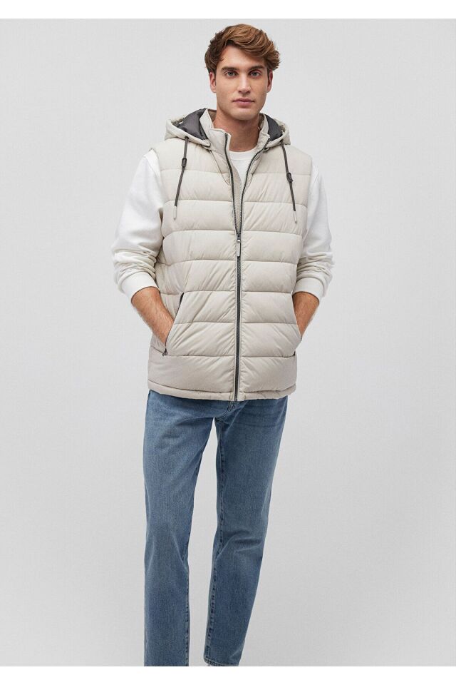 MAVİ ERKEK KAPÜŞONLU YELEK Ay Taşı Beji 010442-70144