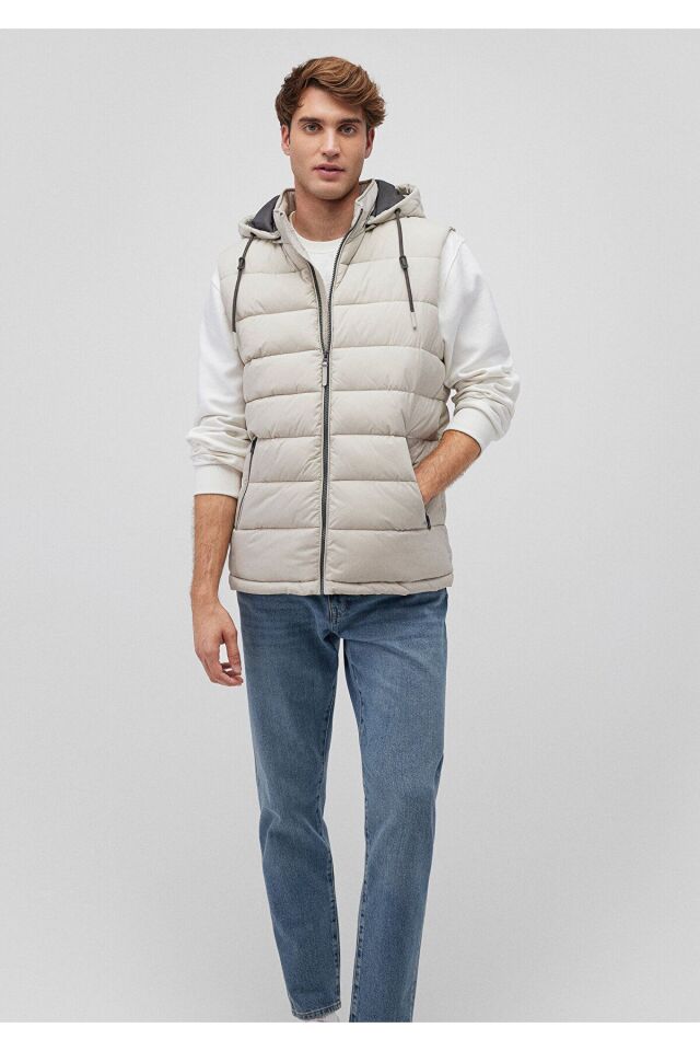 MAVİ ERKEK KAPÜŞONLU YELEK Ay Taşı Beji 010442-70144