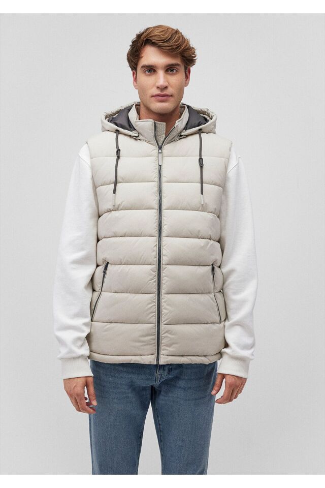 MAVİ ERKEK KAPÜŞONLU YELEK Ay Taşı Beji 010442-70144