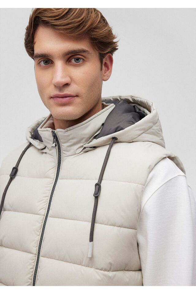 MAVİ ERKEK KAPÜŞONLU YELEK Ay Taşı Beji 010442-70144