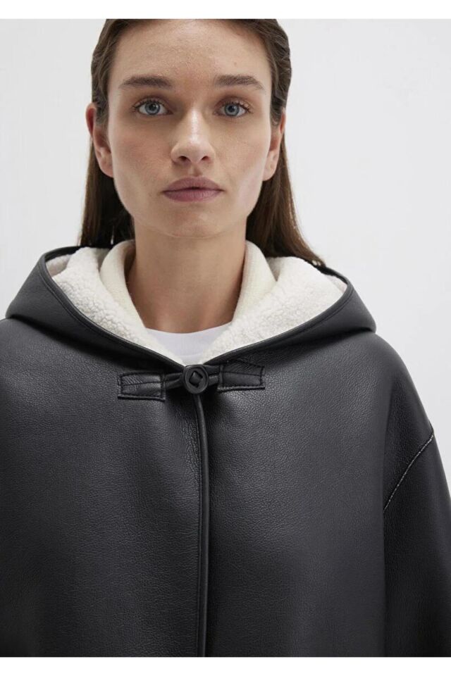 MAVİ KADIN KAPİŞONLU CEKET Siyah 1110612-900