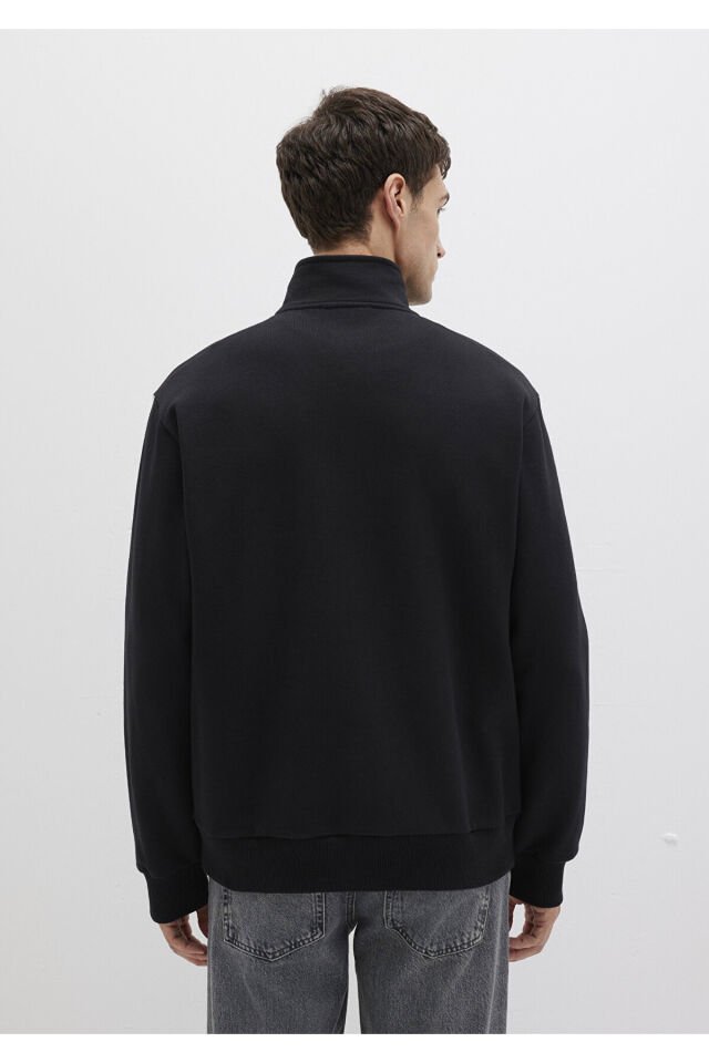 MAVİ ERKEK HALF ZIP SWEATSHIRT Siyah 0S10419-900