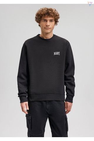 MAVİ ERKEK MAVİ BASKILI SWEATSHIRT Siyah 0611716-900