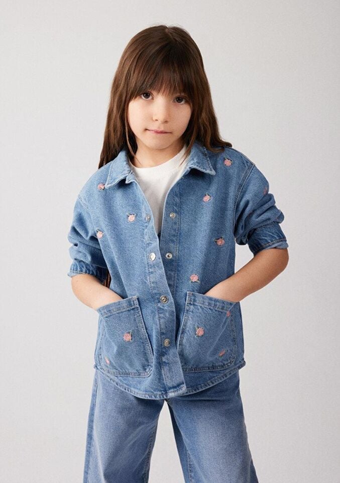 MAVİ ÇOCUK LULU Flower Embroidery Denim 7210002-86739