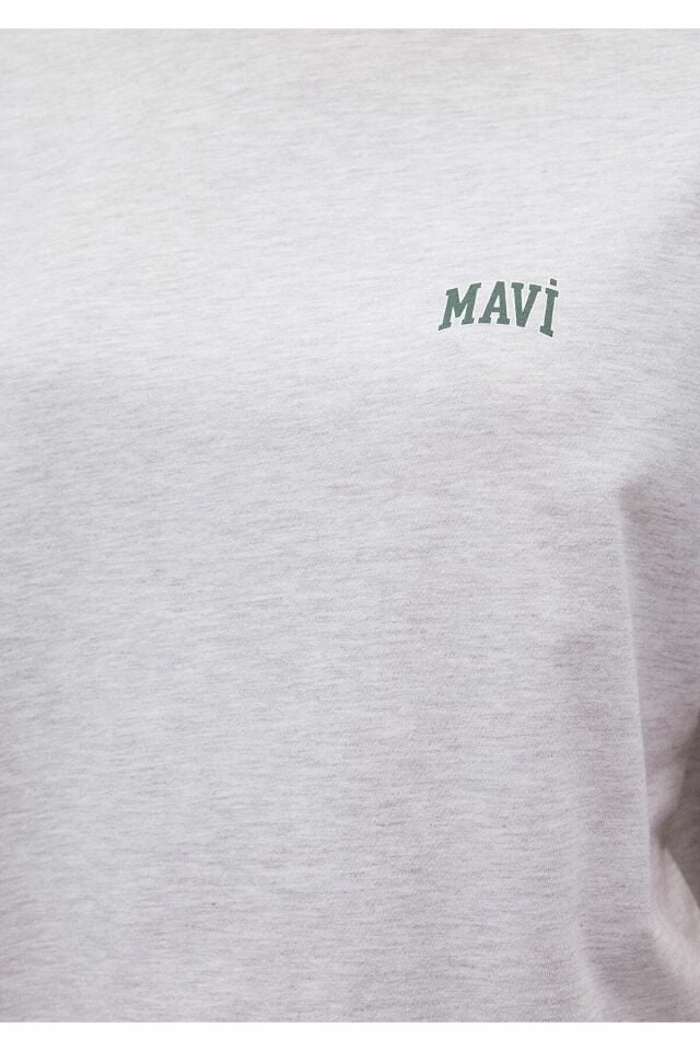 MAVİ KADIN MAVİ LOGO TİŞÖRT Bulut Gri Melanj 1611900-85524