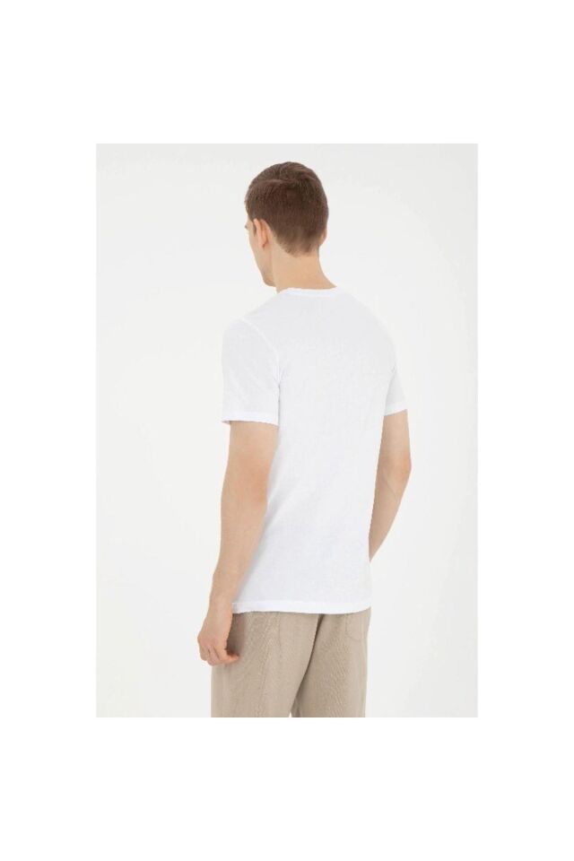 U.S. POLO ASSN. ERKEK T-SHİRT G081SZ011-0-1824946 BEYAZ - S