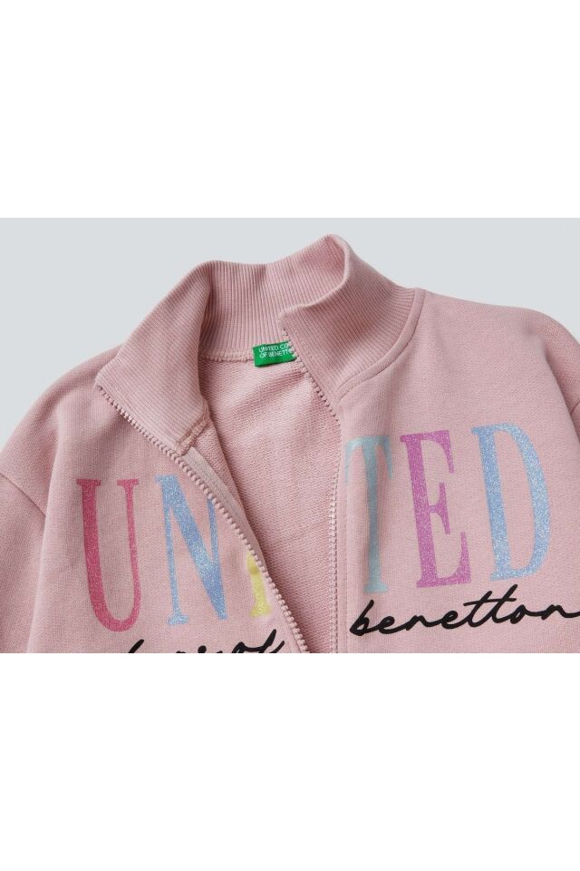 BENETTON KIZ ÇOCUK KJ B UK FRM FLP_BENETTON BASKILI SWEAT-SHİRT 222A3J68C500Q