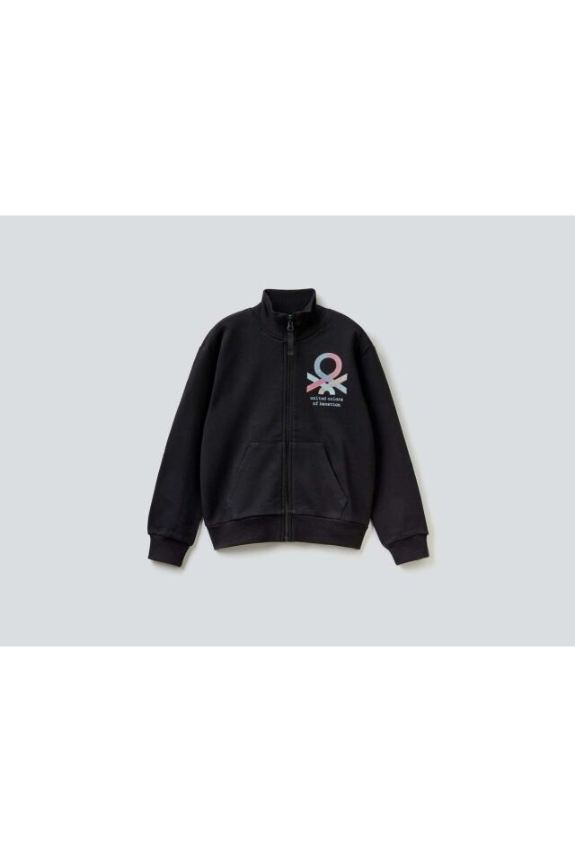 BENETTON KIZ ÇOCUK KJ B UK FRM FLP_BENETTON BASKILI SWEAT-SHİRT 222A3J68C500Q