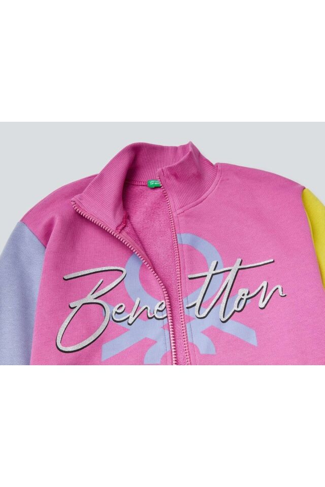 BENETTON KIZ ÇOCUK KJ B UK FRM FLP_BENETTON BASKILI SWEAT-SHİRT 222A3J68C500Q