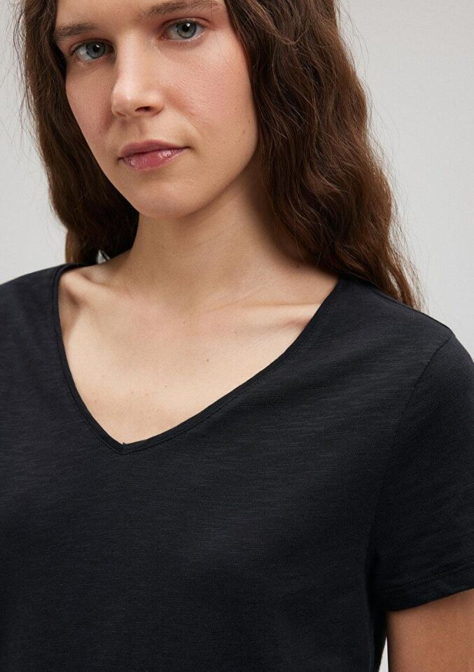 MAVİ KADIN BASIC V YAKA PENYE Siyah 168260-900